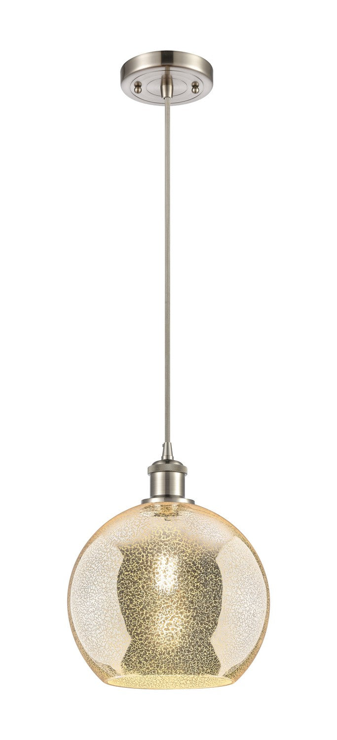 Innovations 516-1P-SN-G128-10 One Light Mini Pendant, Brushed Satin Nickel