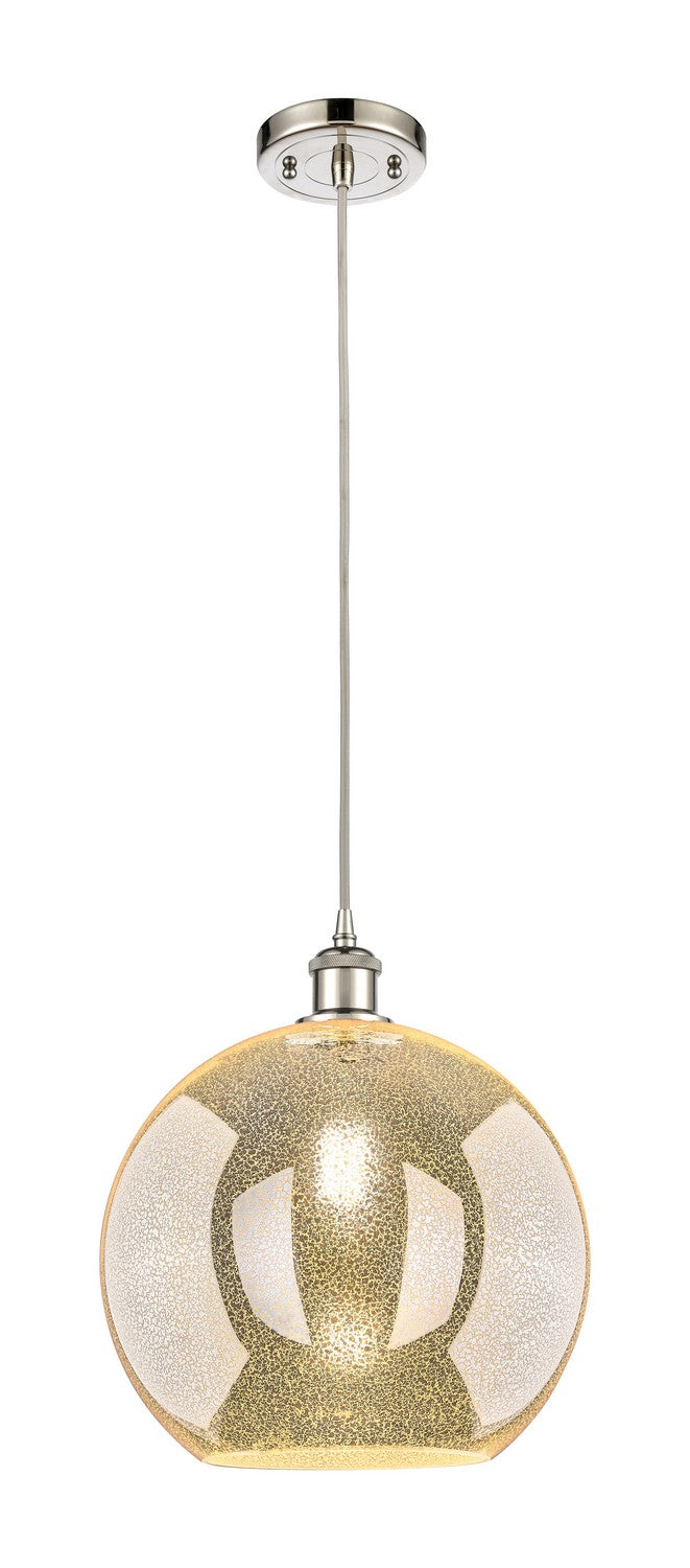Innovations 516-1P-SN-G128-12 One Light Mini Pendant, Brushed Satin Nickel