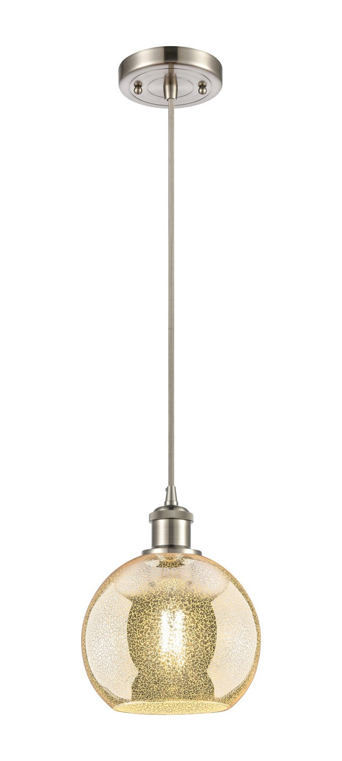 Innovations 516-1P-SN-G128-8 One Light Mini Pendant, Brushed Satin Nickel