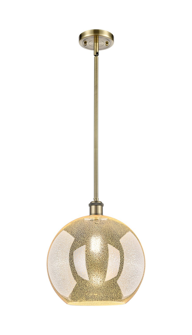 Innovations 516-1S-AB-G128-12 One Light Mini Pendant, Antique Brass