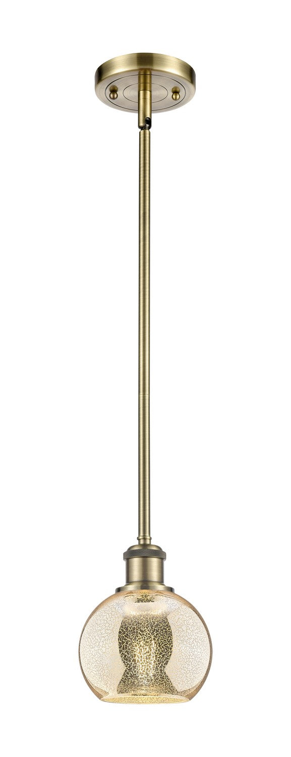 Innovations 516-1S-AB-G128-6 One Light Mini Pendant, Antique Brass