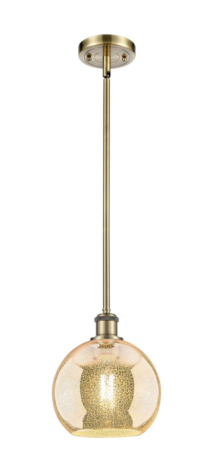 Innovations 516-1S-AB-G128-8 One Light Mini Pendant, Antique Brass
