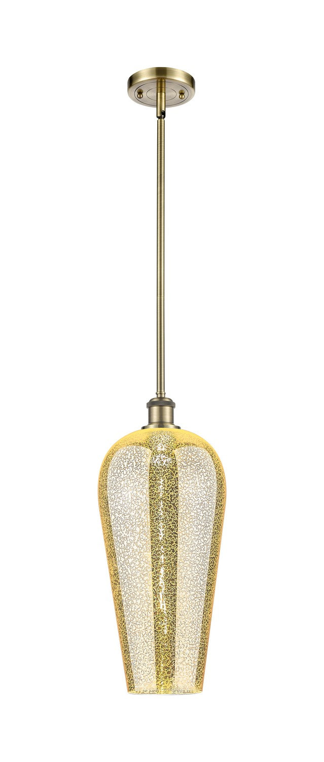 Innovations 516-1S-AB-G456-8ME One Light Mini Pendant, Antique Brass