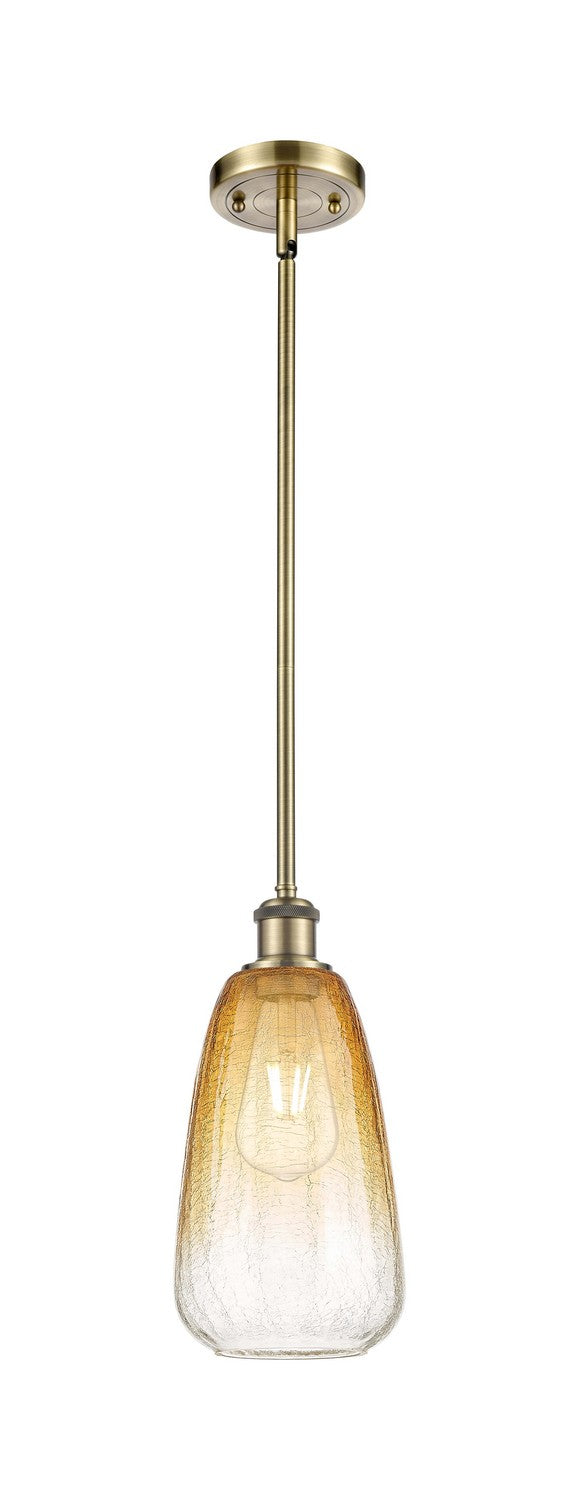Innovations 516-1S-AB-G480-6AM One Light Mini Pendant, Antique Brass