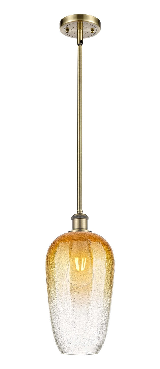 Innovations 516-1S-AB-G484-7AM One Light Mini Pendant, Antique Brass