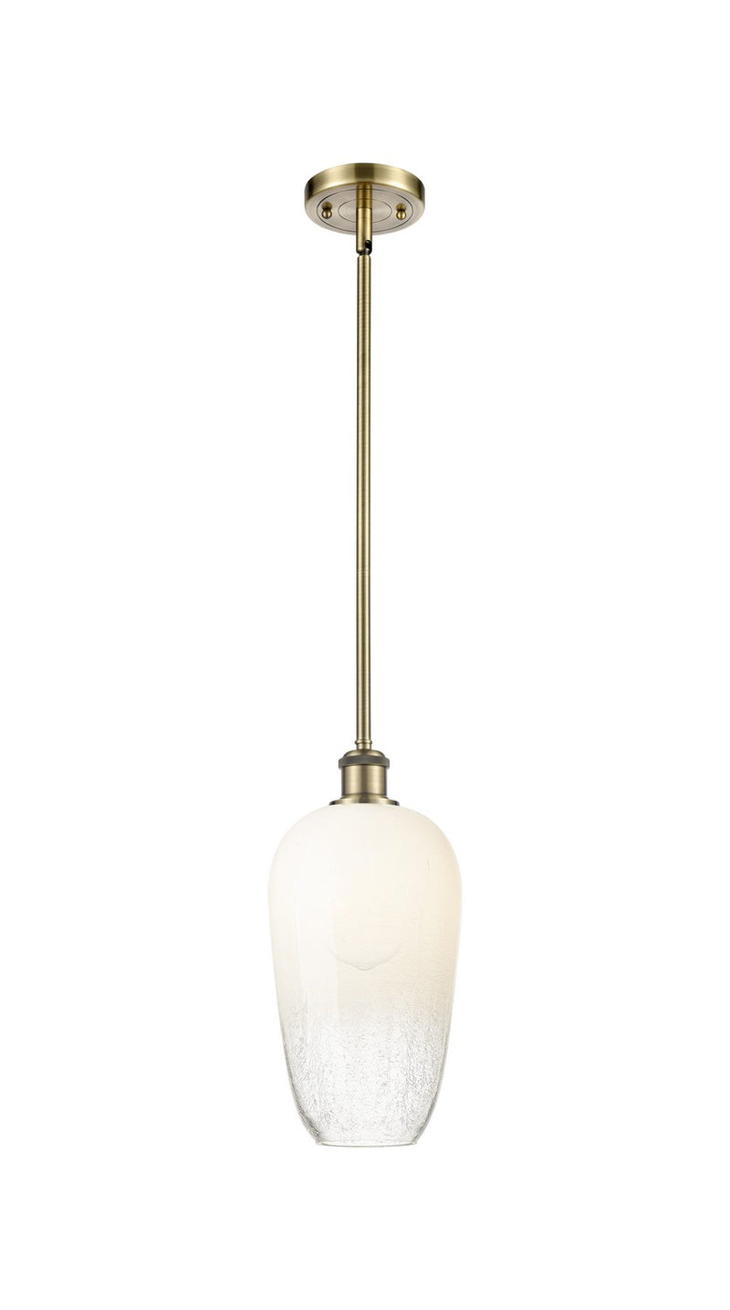 Innovations 516-1S-AB-G484-7OP One Light Mini Pendant, Antique Brass