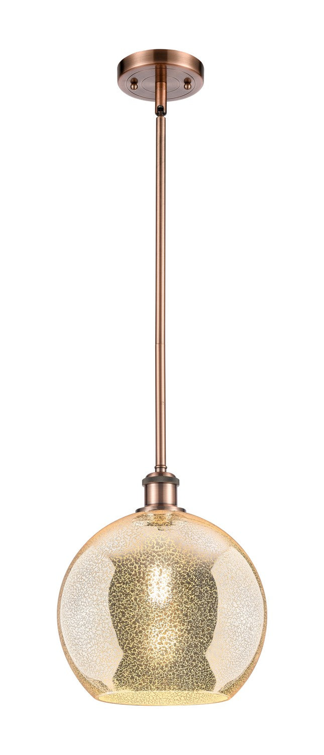 Innovations 516-1S-AC-G128-10 One Light Mini Pendant, Antique Copper