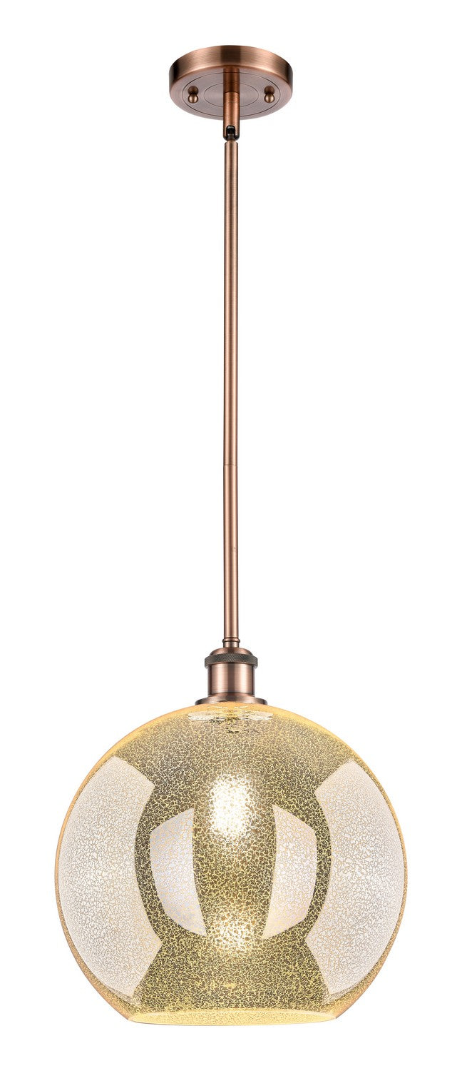 Innovations 516-1S-AC-G128-12 One Light Mini Pendant, Antique Copper