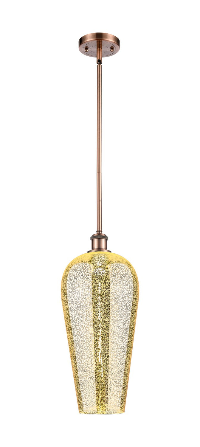 Innovations 516-1S-AC-G456-8ME One Light Mini Pendant, Antique Copper