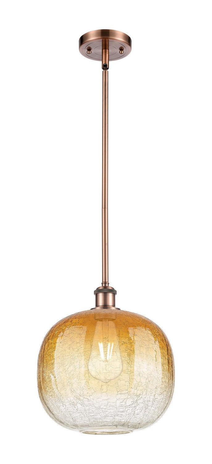 Innovations 516-1S-AC-G481-10AM One Light Mini Pendant, Antique Copper