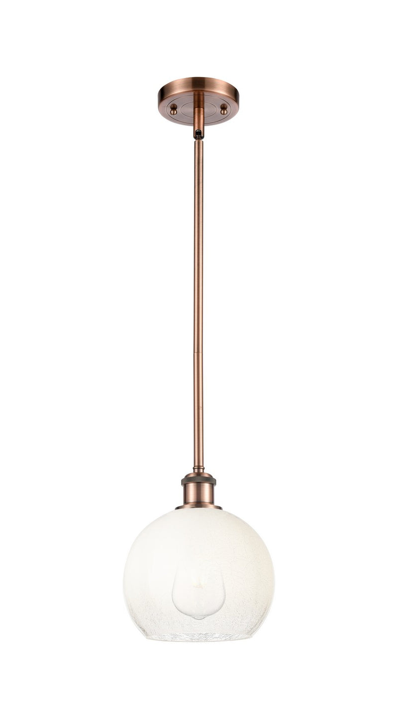 Innovations 516-1S-AC-G483-8OP One Light Mini Pendant, Antique Copper