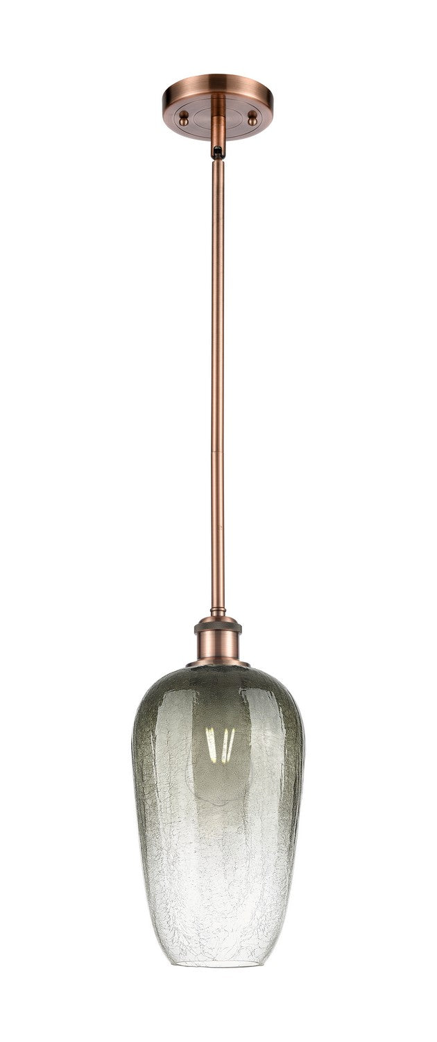 Innovations 516-1S-AC-G484-7SL One Light Mini Pendant, Antique Copper