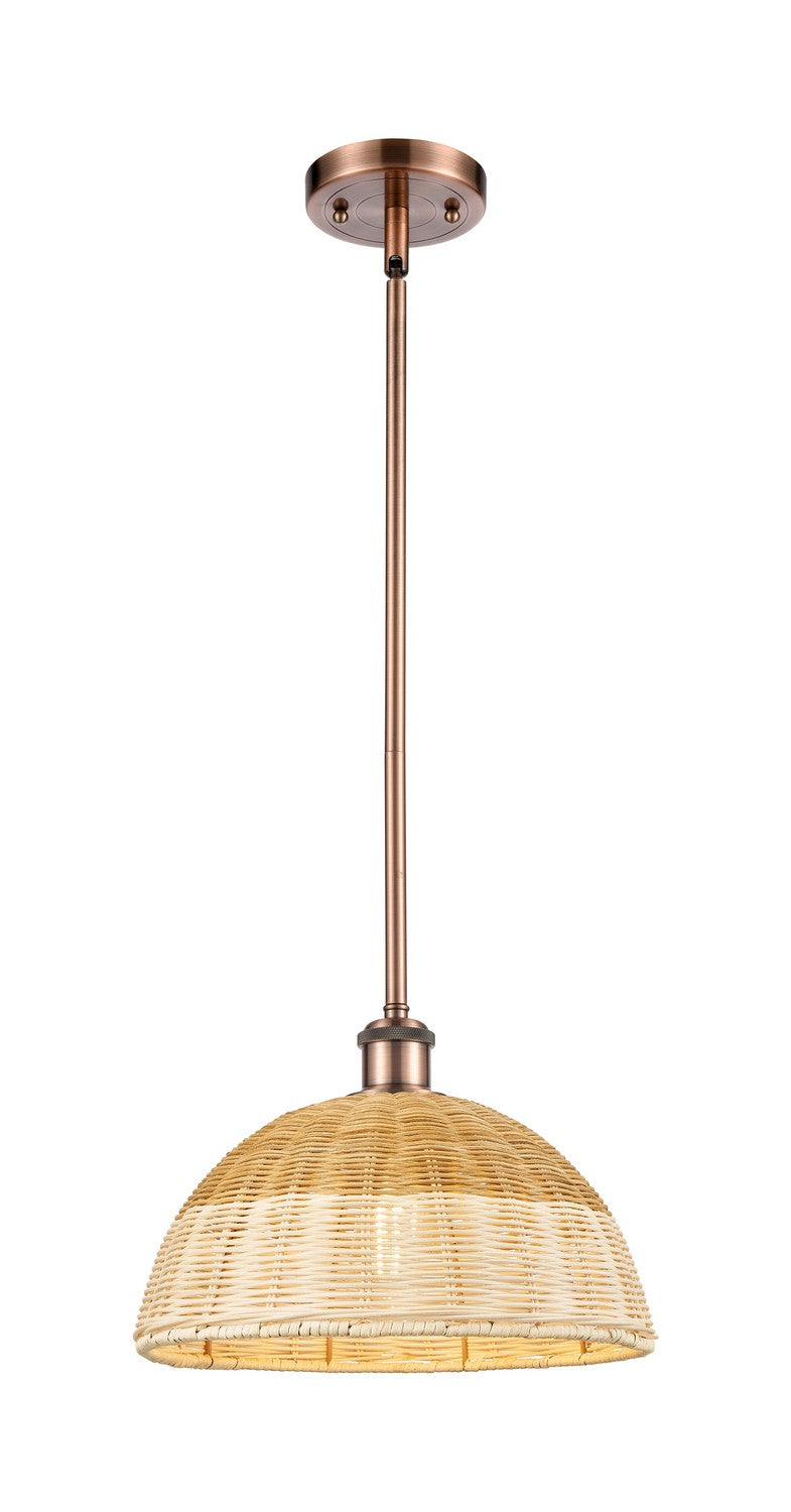 Innovations 516-1S-AC-NBD2-12-NAT One Light Mini Pendant, Antique Copper