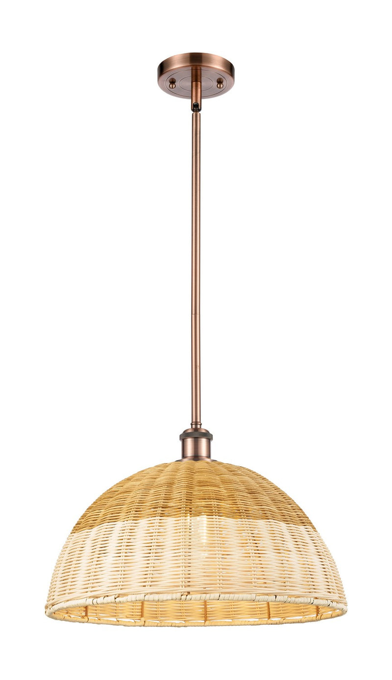Innovations 516-1S-AC-NBD2-16-NAT One Light Mini Pendant, Antique Copper
