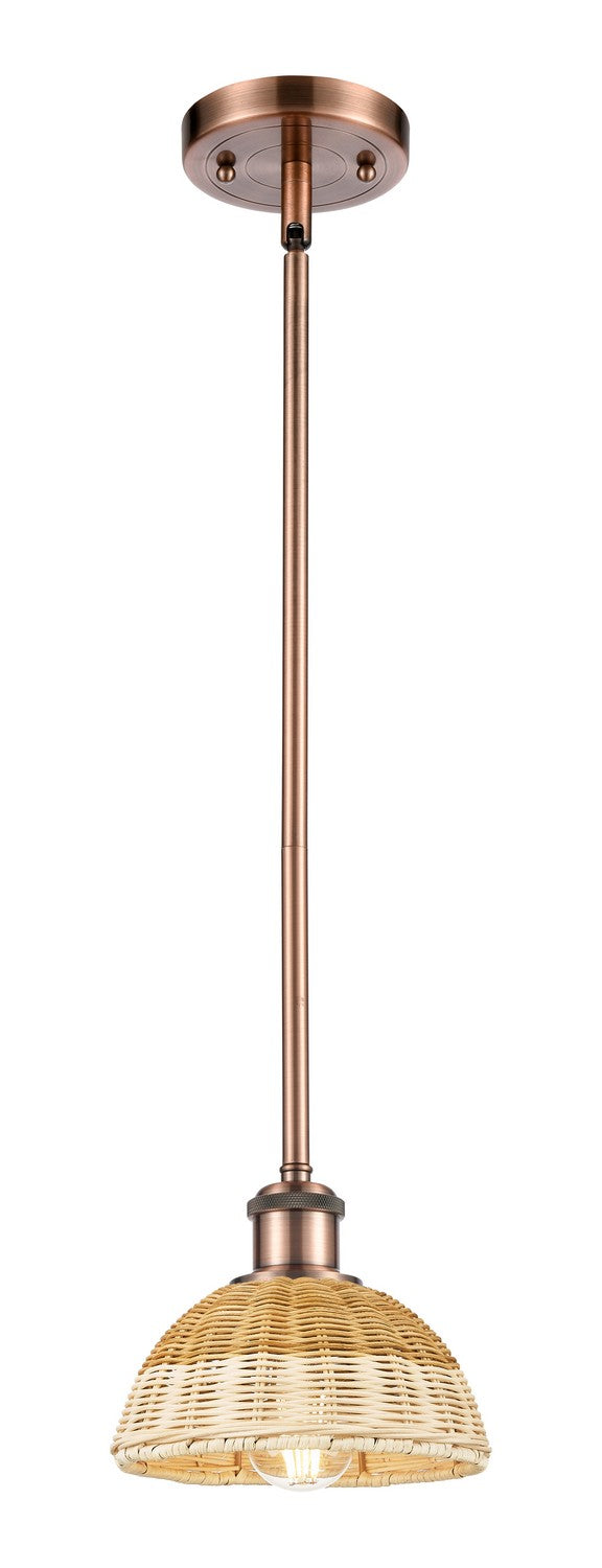 Innovations 516-1S-AC-NBD2-75-NAT One Light Mini Pendant, Antique Copper