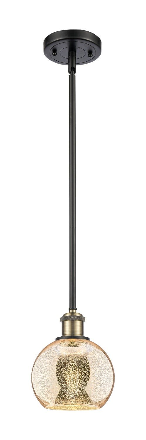 Innovations 516-1S-BAB-G128-6 One Light Mini Pendant, Black Antique Brass