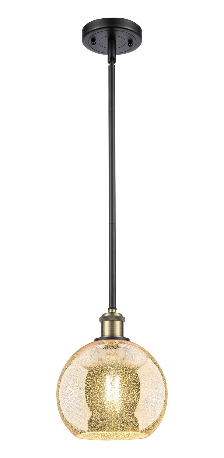Innovations 516-1S-BAB-G128-8 One Light Mini Pendant, Black Antique Brass