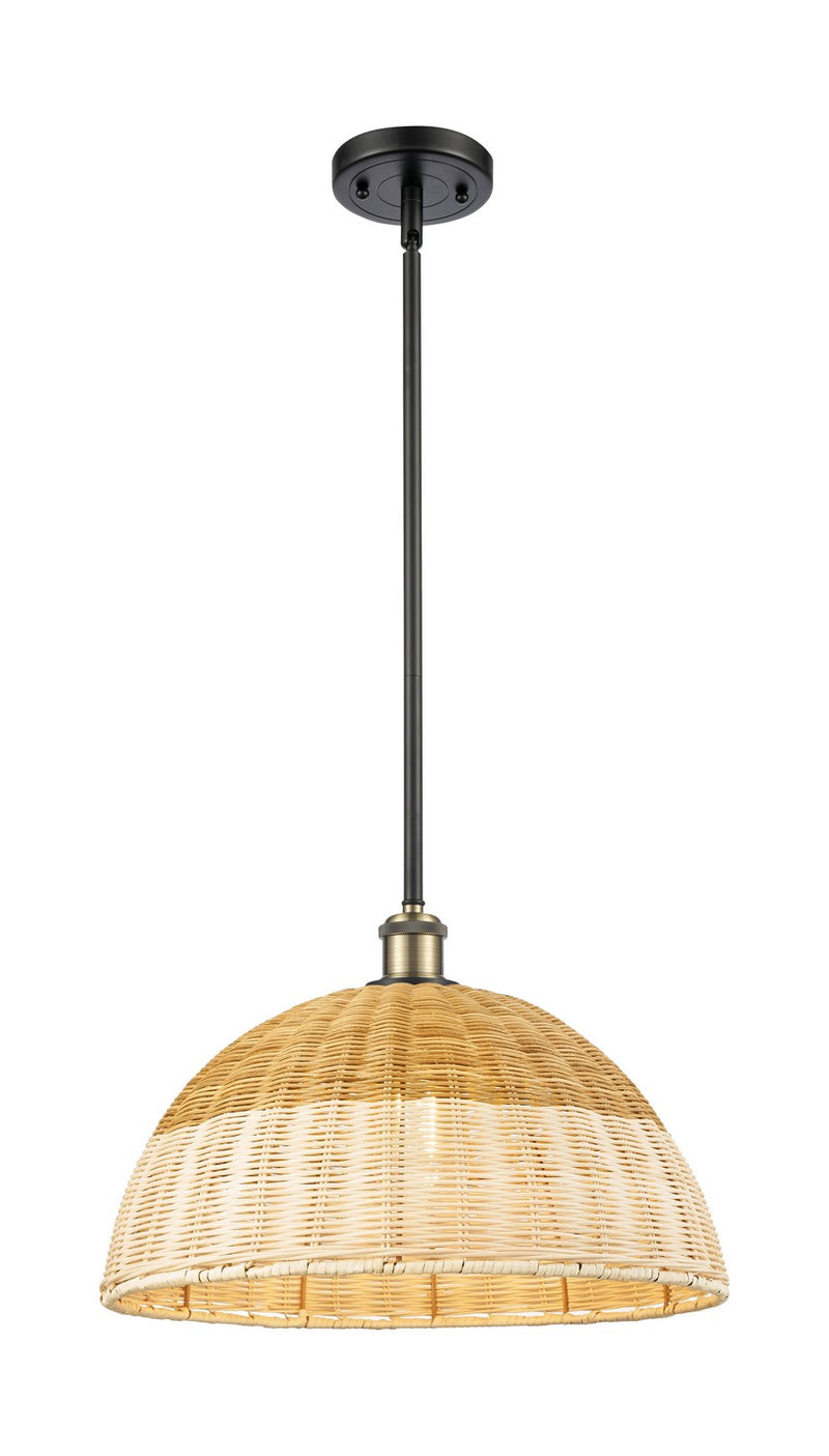 Innovations 516-1S-BAB-NBD2-16-NAT One Light Mini Pendant, Black Antique Brass