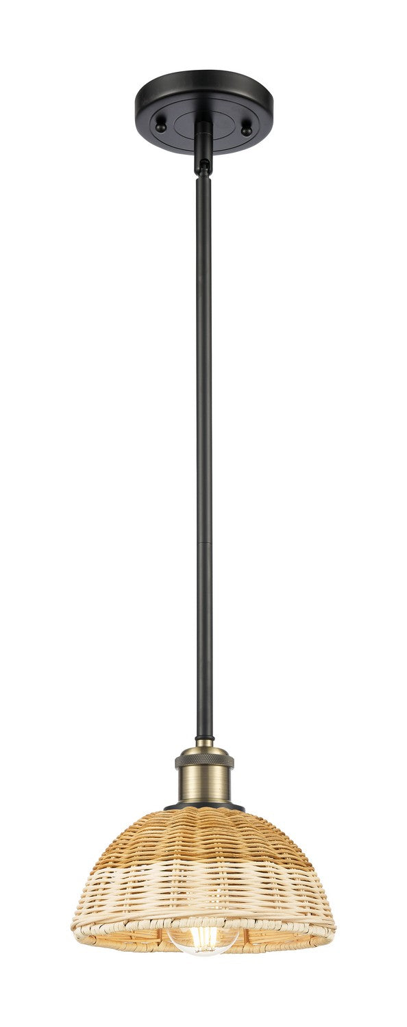 Innovations 516-1S-BAB-NBD2-75-NAT One Light Mini Pendant, Black Antique Brass
