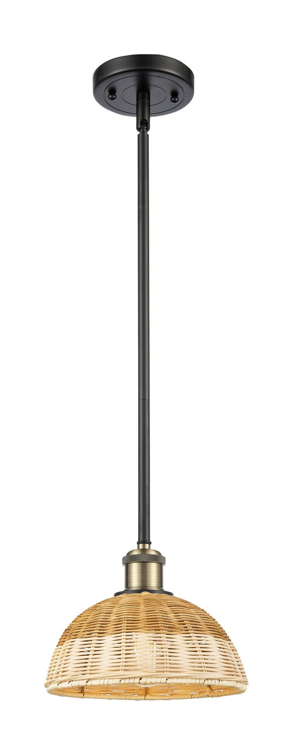 Innovations 516-1S-BAB-NBD2-9-NAT One Light Mini Pendant, Black Antique Brass
