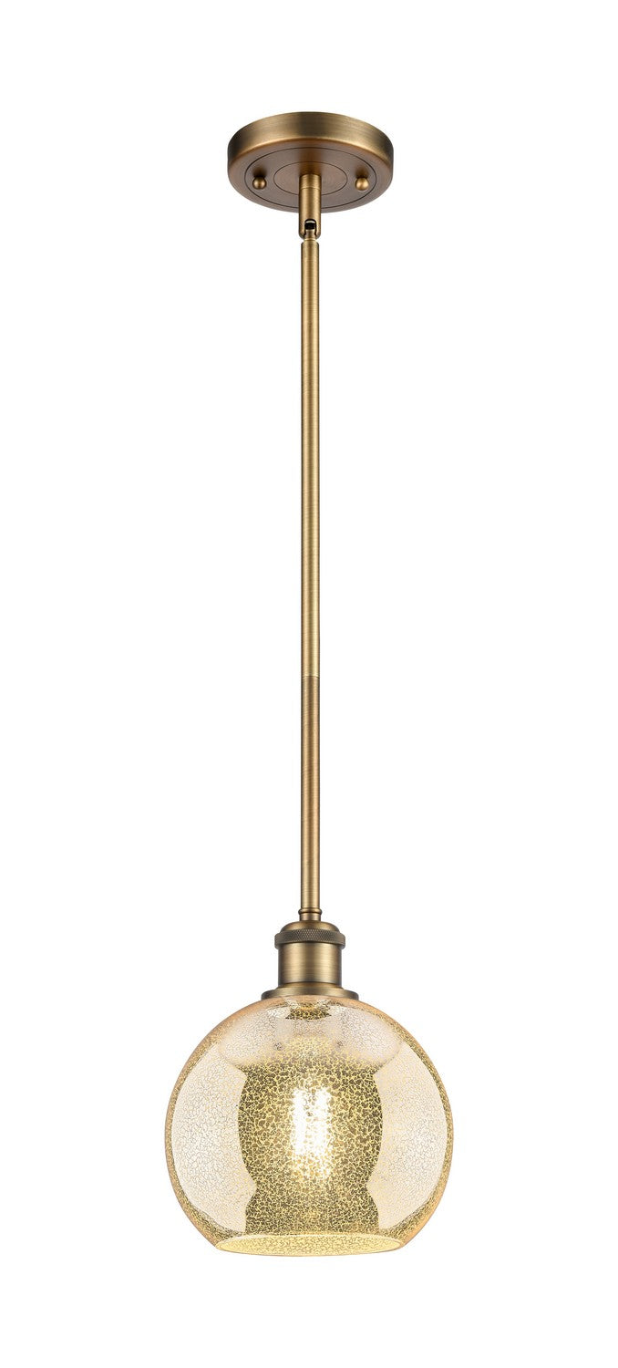 Innovations 516-1S-BB-G128-8 One Light Mini Pendant, Brushed Brass
