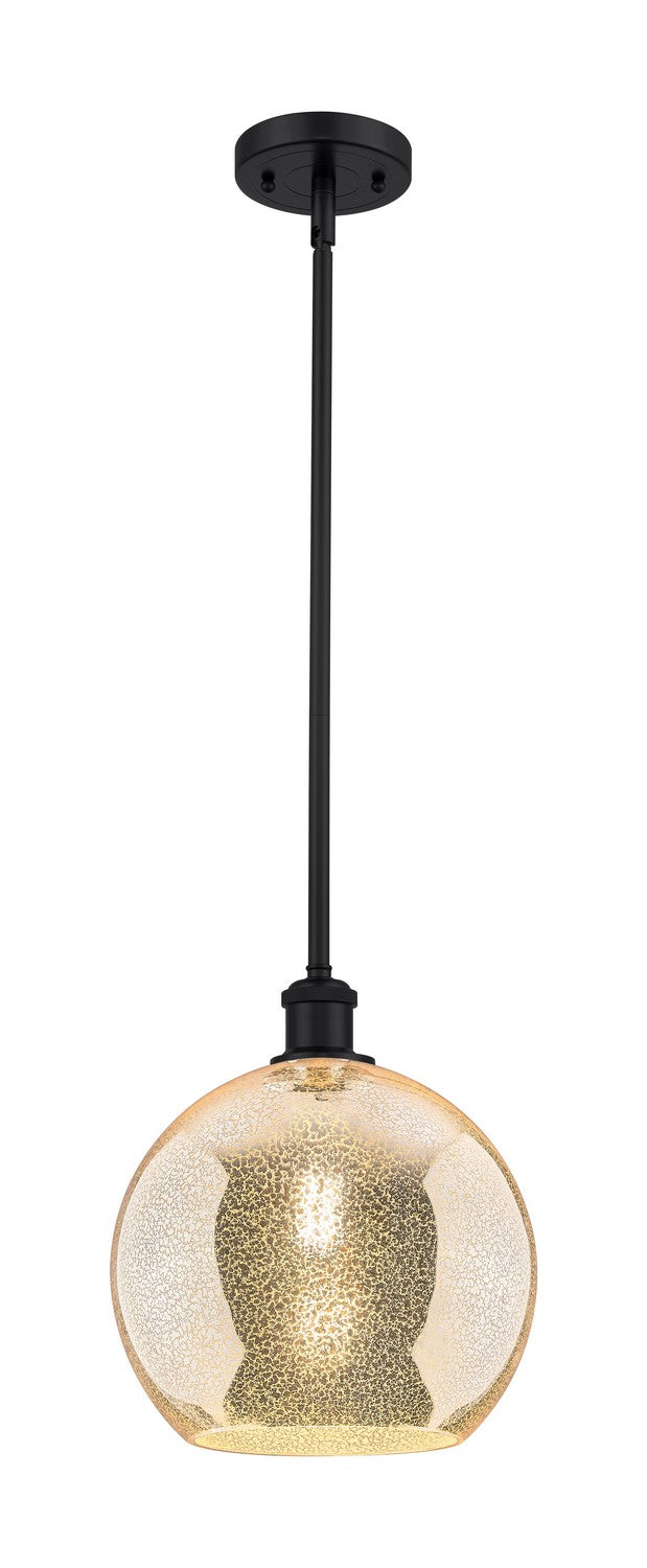 Innovations 516-1S-BK-G128-10 One Light Mini Pendant, Matte Black