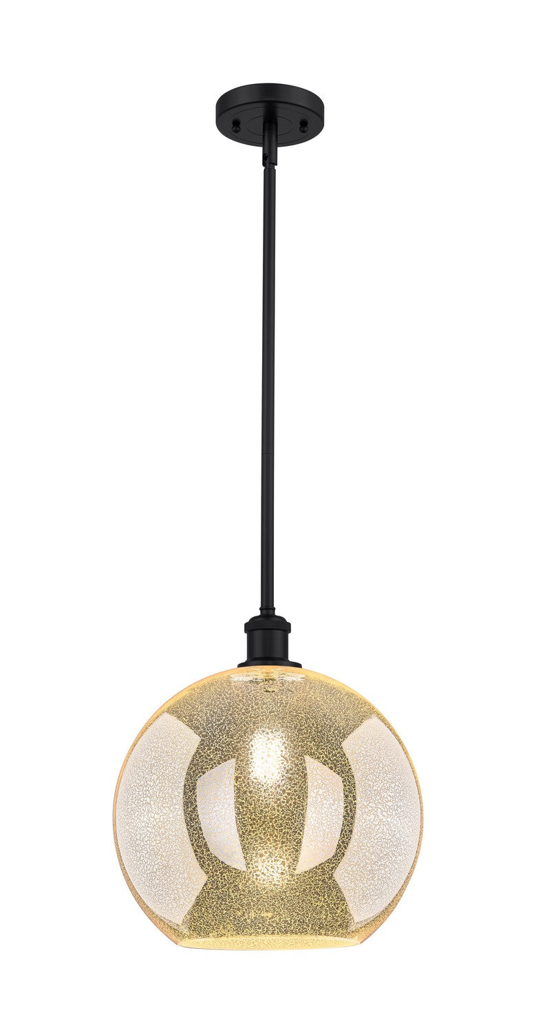Innovations 516-1S-BK-G128-12 One Light Mini Pendant, Matte Black