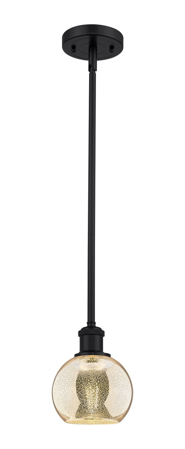 Innovations 516-1S-BK-G128-6 One Light Mini Pendant, Matte Black