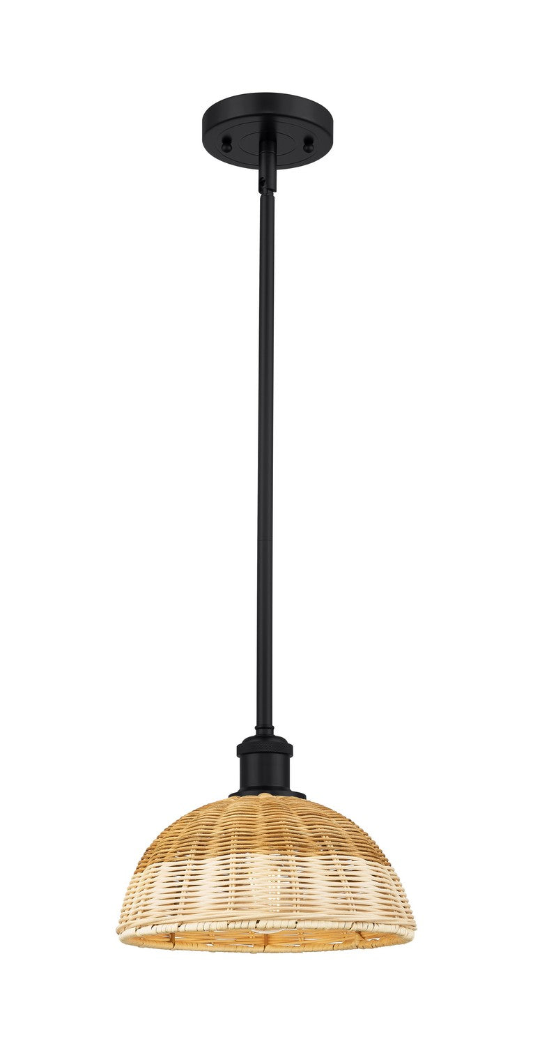 Innovations 516-1S-BK-NBD2-9-NAT One Light Mini Pendant, Matte Black