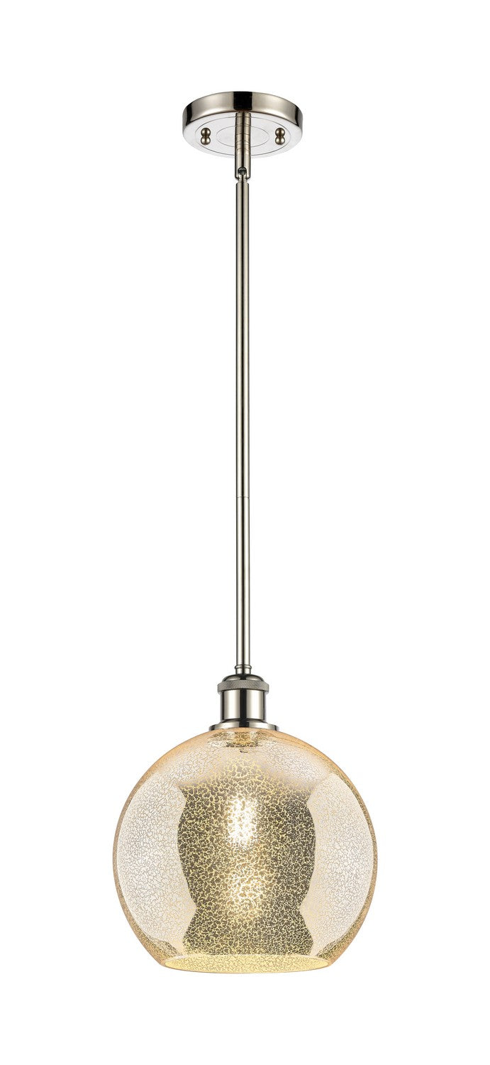 Innovations 516-1S-PN-G128-10 One Light Mini Pendant, Polished Nickel