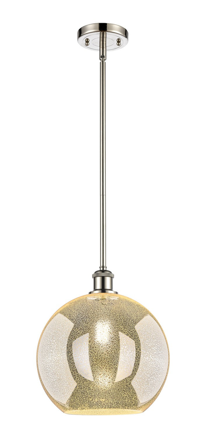 Innovations 516-1S-PN-G128-12 One Light Mini Pendant, Polished Nickel