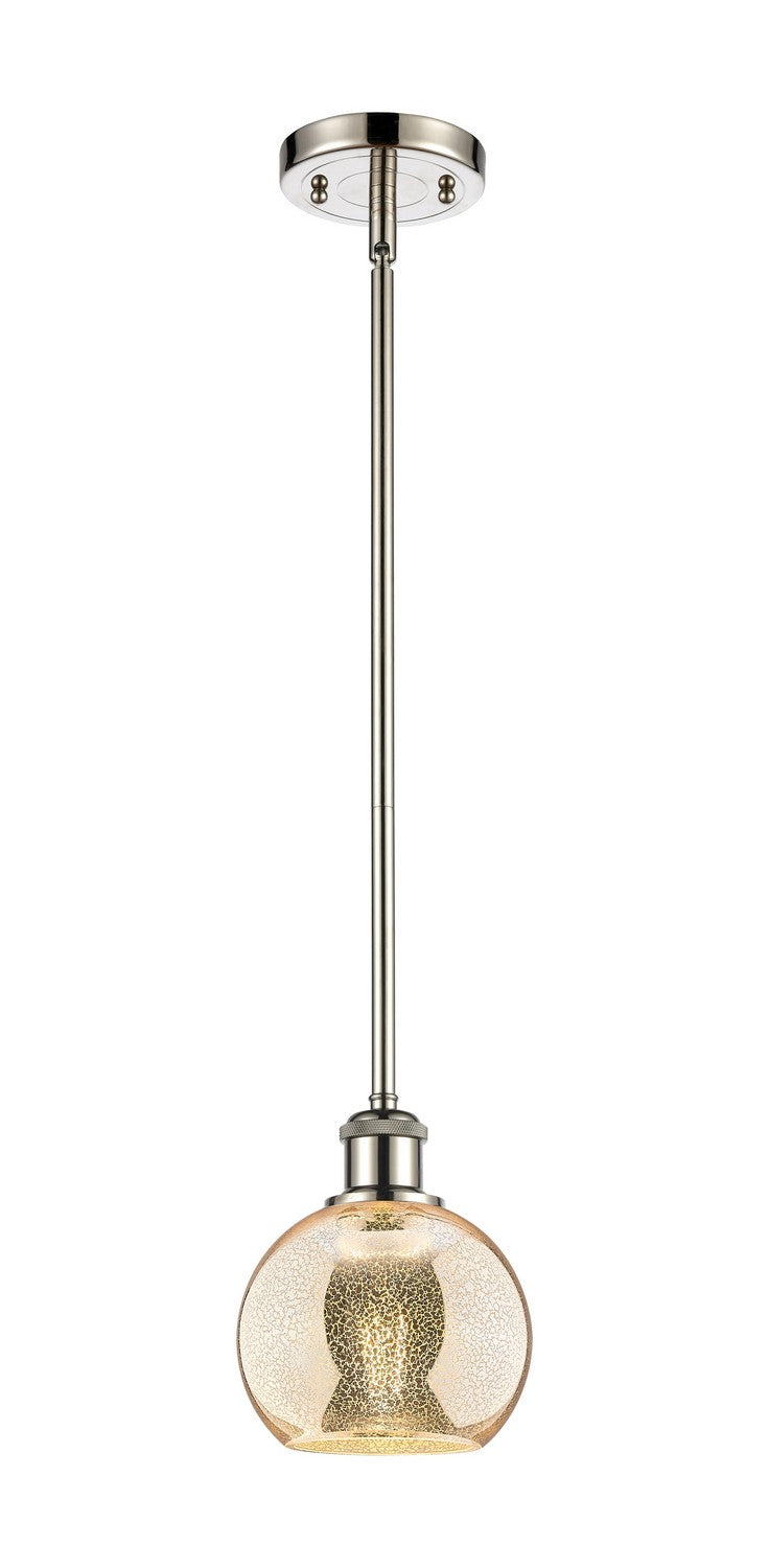 Innovations 516-1S-PN-G128-6 One Light Mini Pendant, Polished Nickel