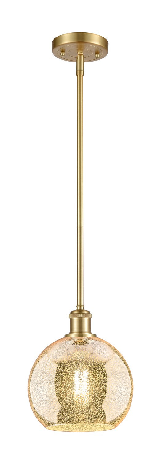Innovations 516-1S-SG-G128-8 One Light Mini Pendant, Satin Gold
