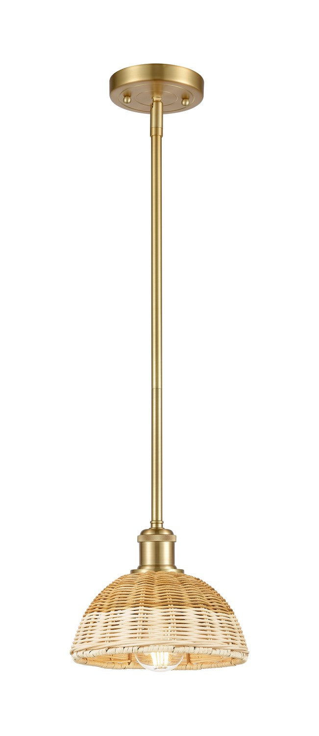 Innovations 516-1S-SG-NBD2-75-NAT One Light Mini Pendant, Satin Gold
