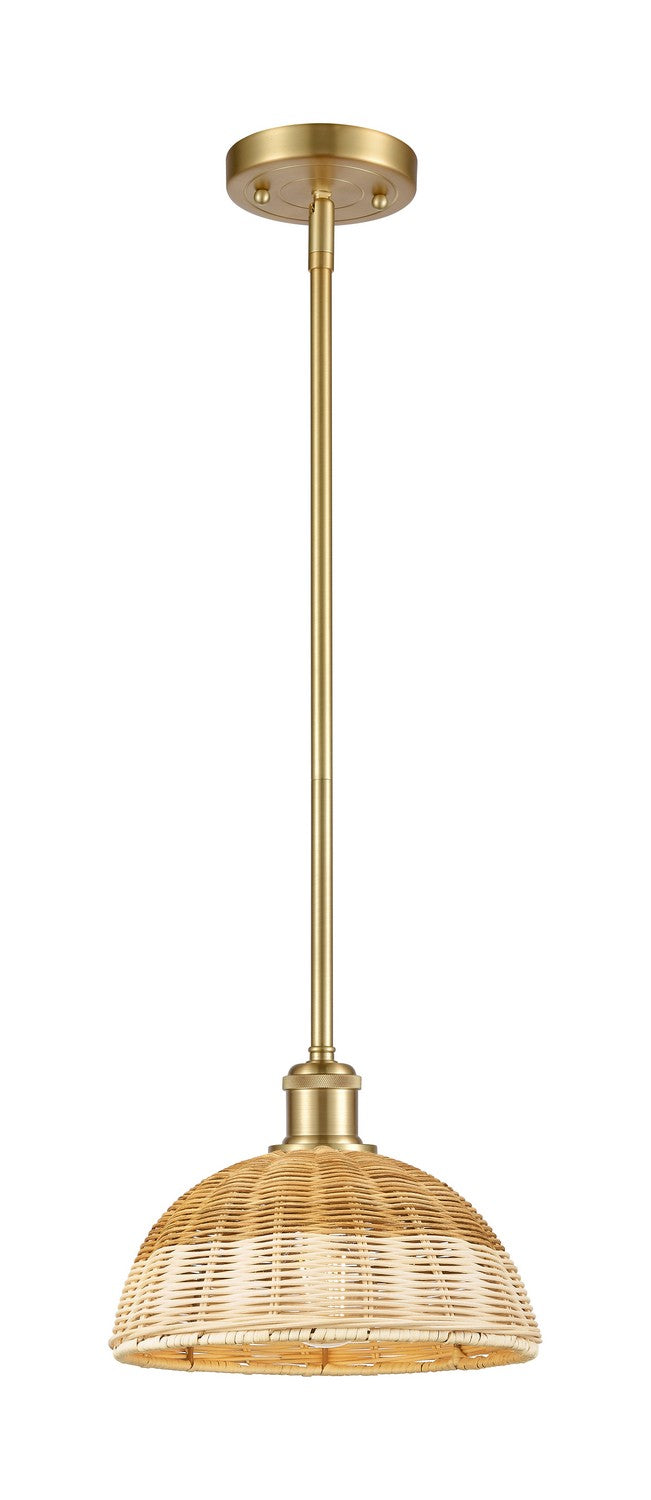 Innovations 516-1S-SG-NBD2-9-NAT One Light Mini Pendant, Satin Gold