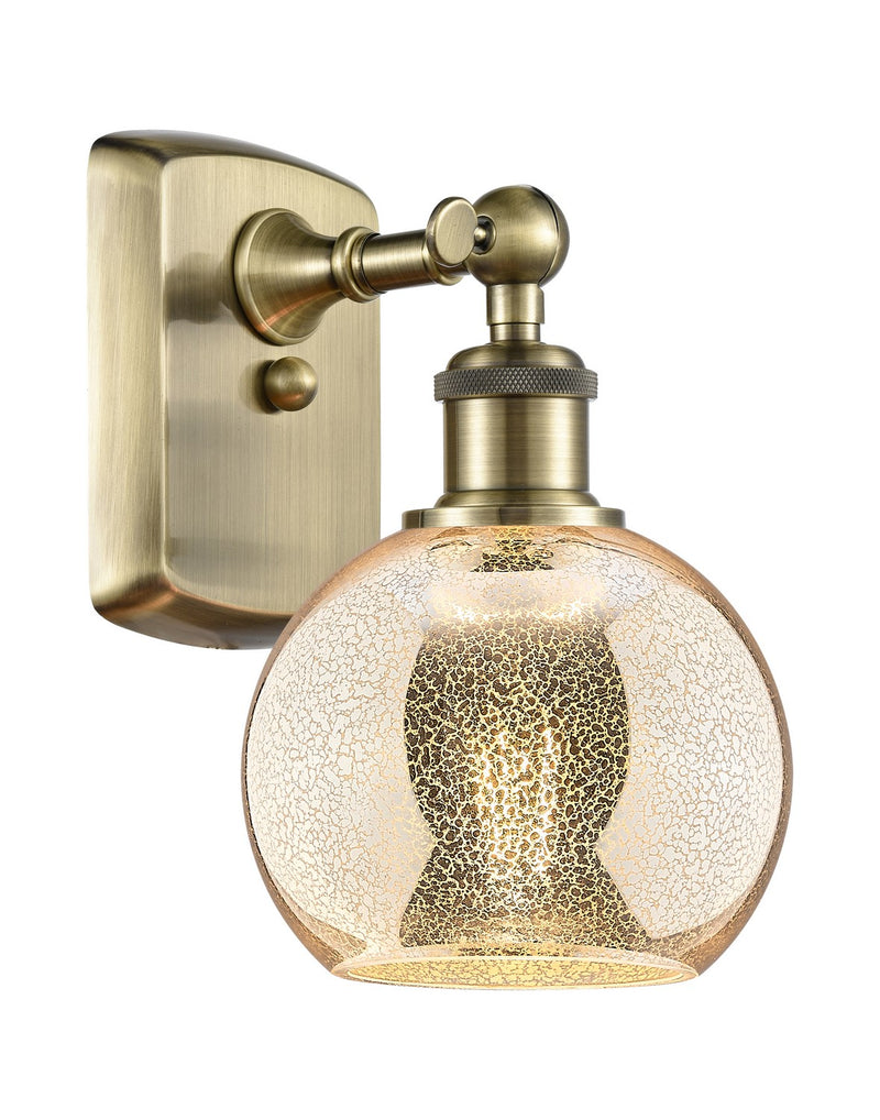 Innovations 516-1W-AB-G128-6 One Light Wall Sconce, Antique Brass