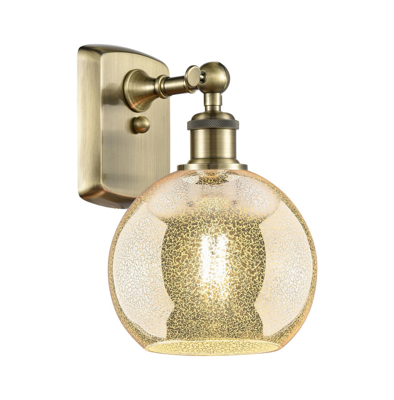 Innovations 516-1W-AB-G128-8 One Light Wall Sconce, Antique Brass