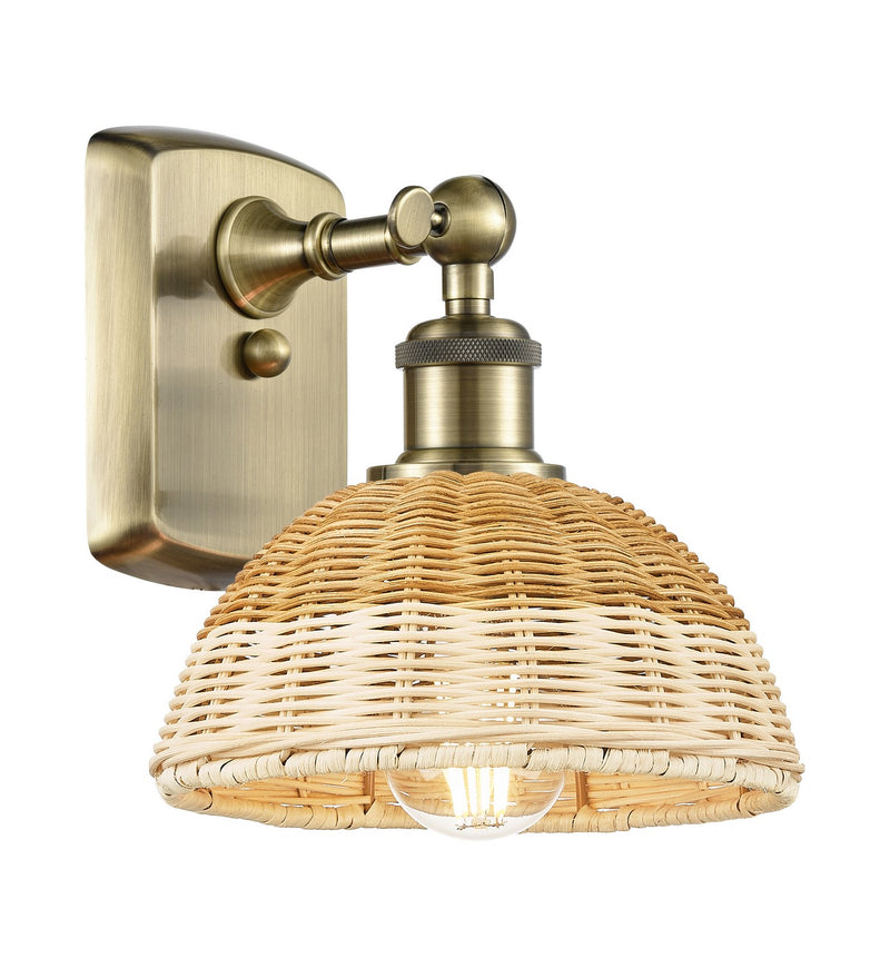 Innovations 516-1W-AB-NBD2-75-NAT One Light Wall Sconce, Antique Brass