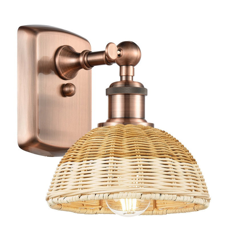 Innovations 516-1W-AC-NBD2-75-NAT One Light Wall Sconce, Antique Copper