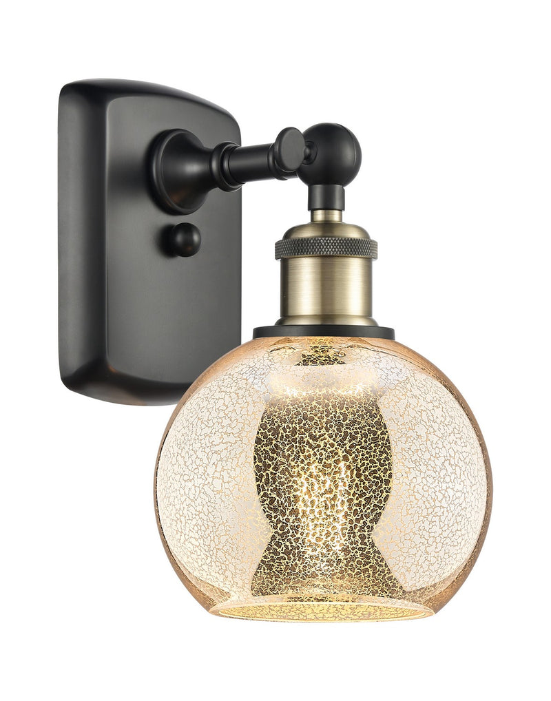 Innovations 516-1W-BAB-G128-6 One Light Wall Sconce, Black Antique Brass