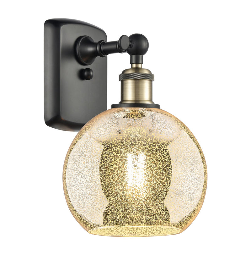 Innovations 516-1W-BAB-G128-8 One Light Wall Sconce, Black Antique Brass