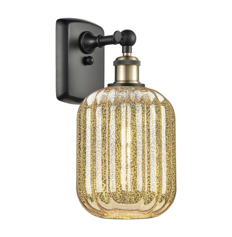Innovations 516-1W-BAB-G460-7ME One Light Wall Sconce, Black Antique Brass