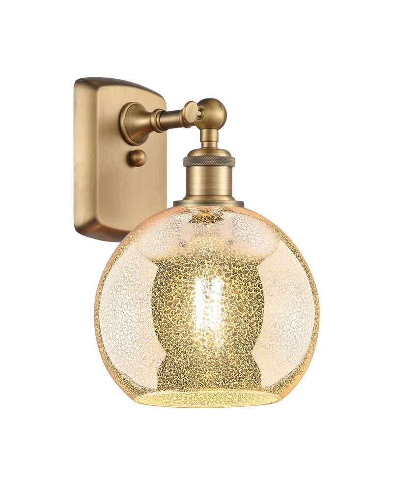 Innovations 516-1W-BB-G128-8 One Light Wall Sconce, Brushed Brass