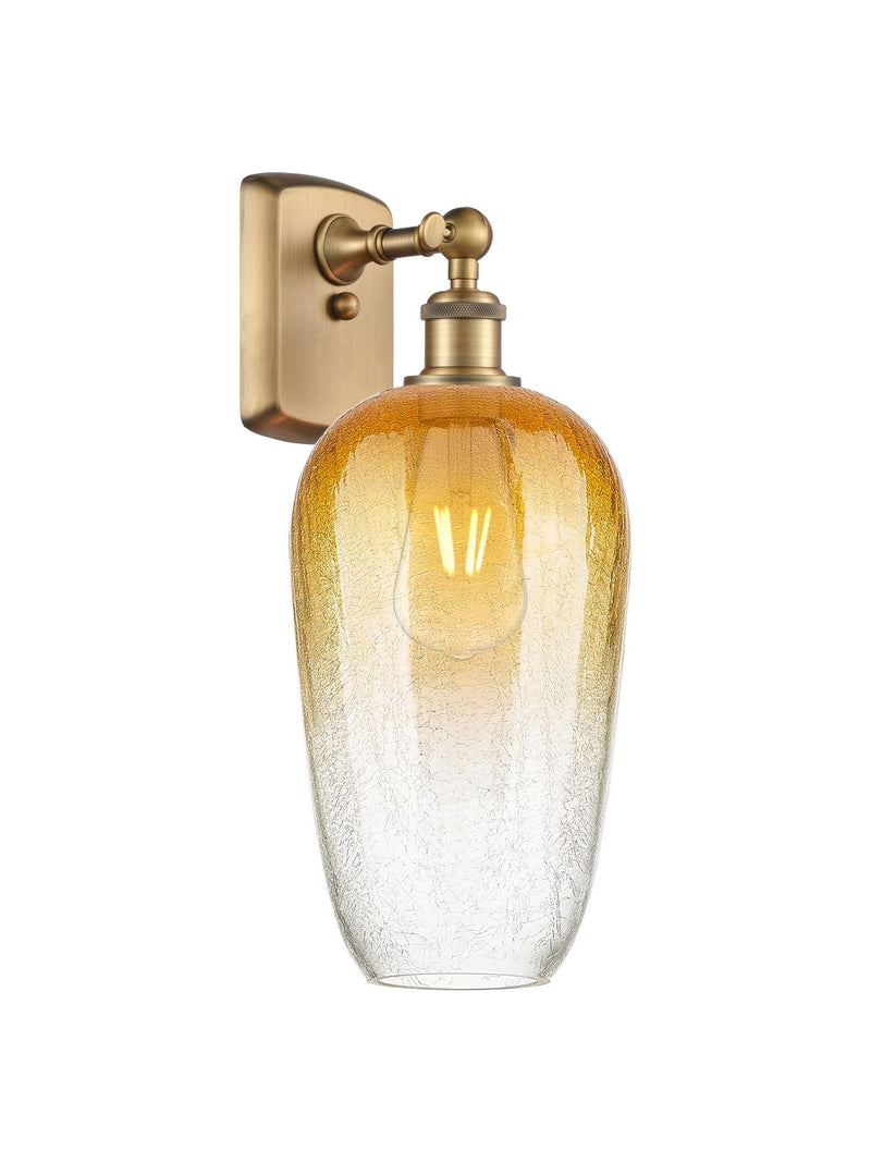 Innovations 516-1W-BB-G484-7AM One Light Wall Sconce, Brushed Brass