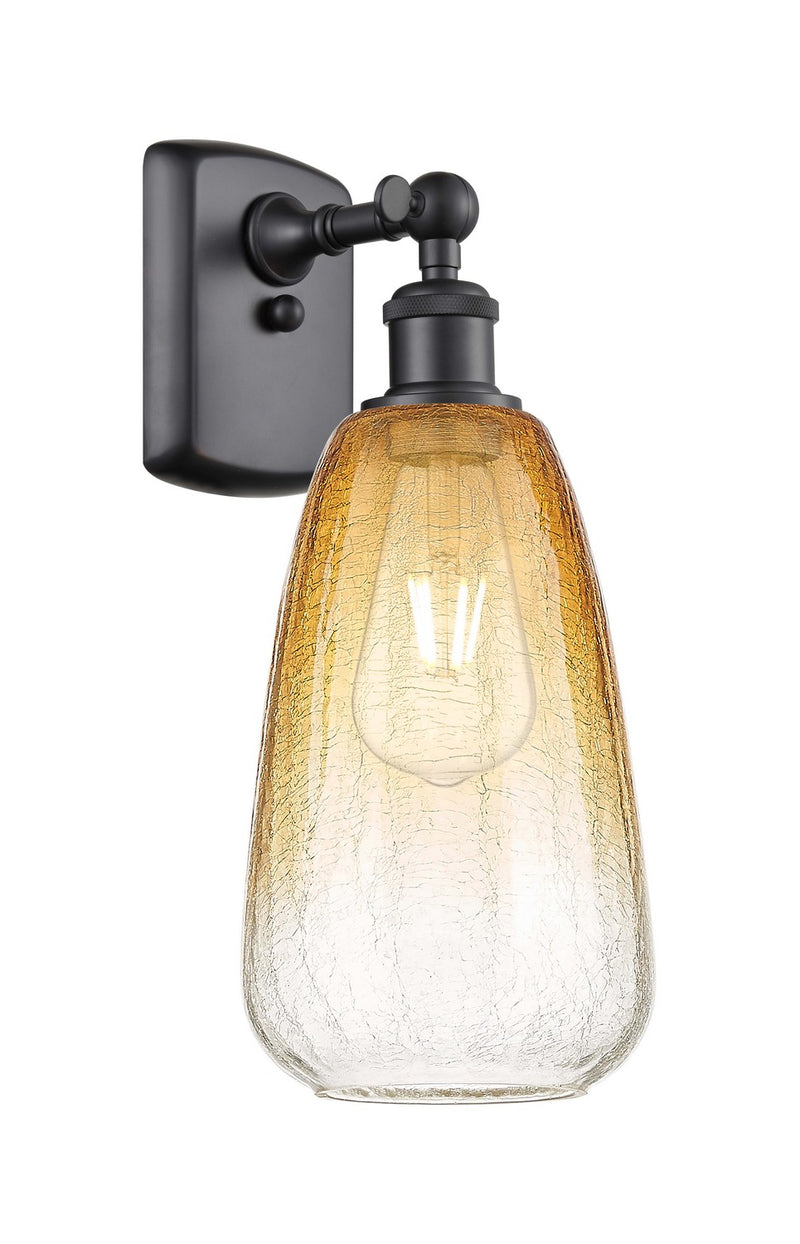 Innovations 516-1W-BK-G480-6AM One Light Wall Sconce, Matte Black