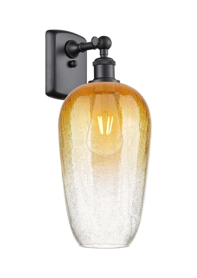 Innovations 516-1W-BK-G484-7AM One Light Wall Sconce, Matte Black