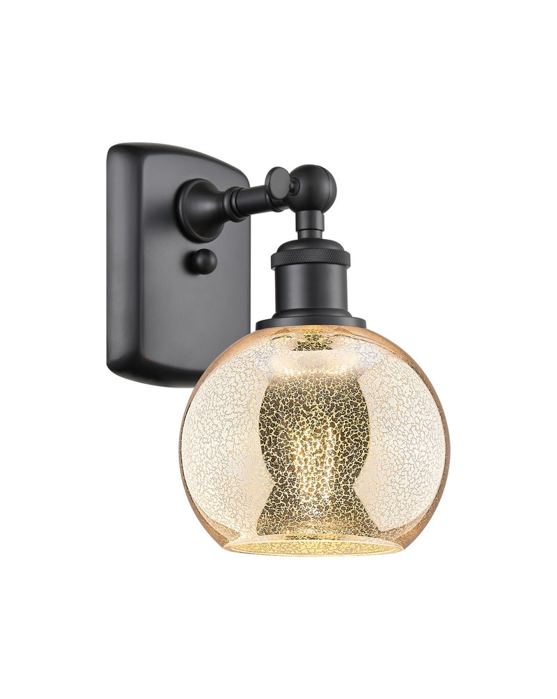Innovations 516-1W-BK-G484-7OP One Light Wall Sconce, Matte Black
