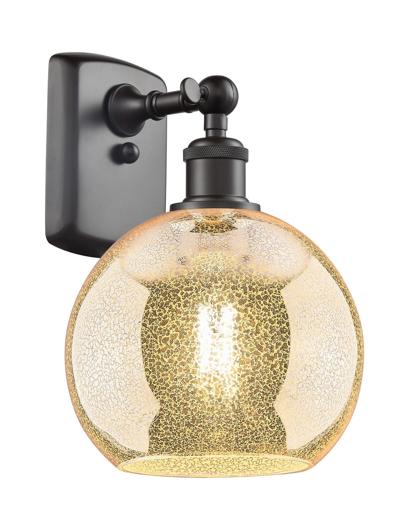 Innovations 516-1W-OB-G128-8 One Light Wall Sconce, Oil Rubbed Bronze