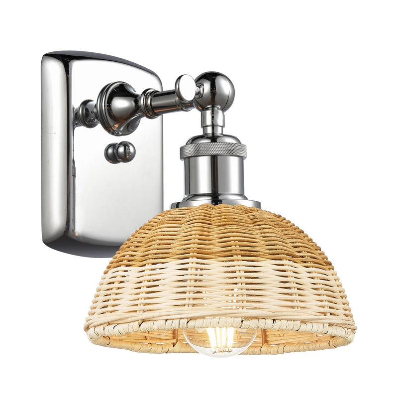 Innovations 516-1W-PC-NBD2-75-NAT One Light Wall Sconce, Polished Chrome