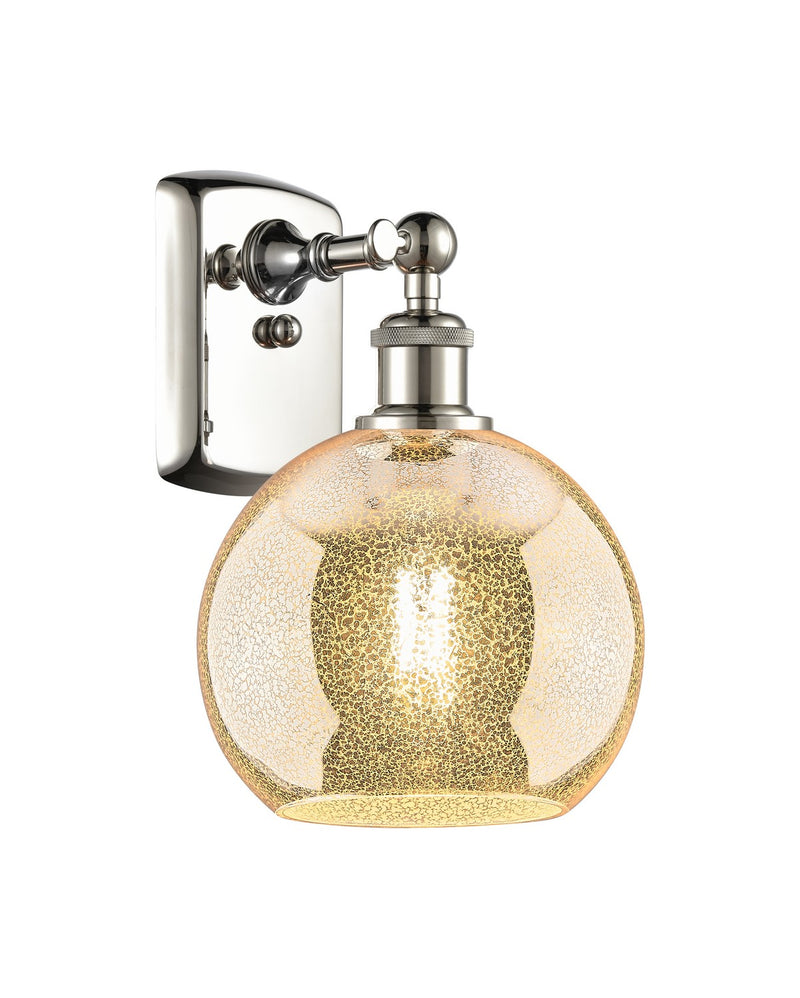 Innovations 516-1W-PN-G128-8 One Light Wall Sconce, Polished Nickel